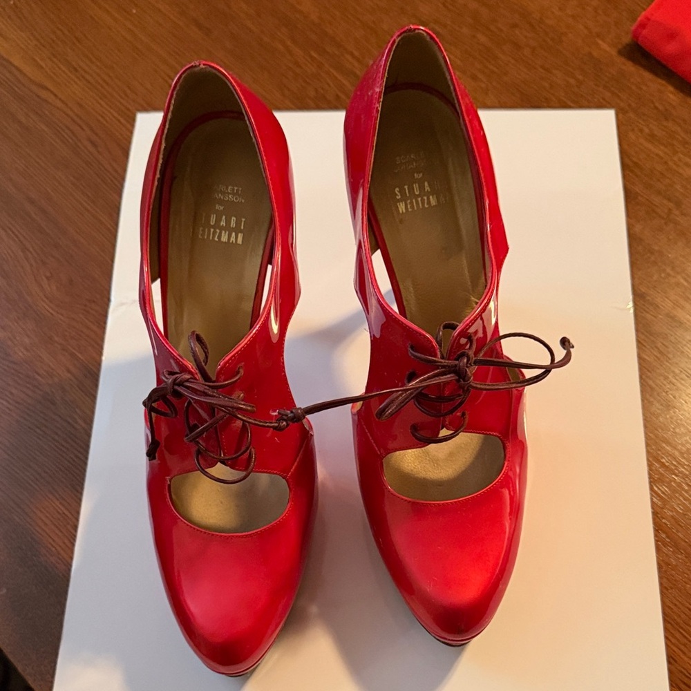 Stuart Weitzman Vibrant Red Heels